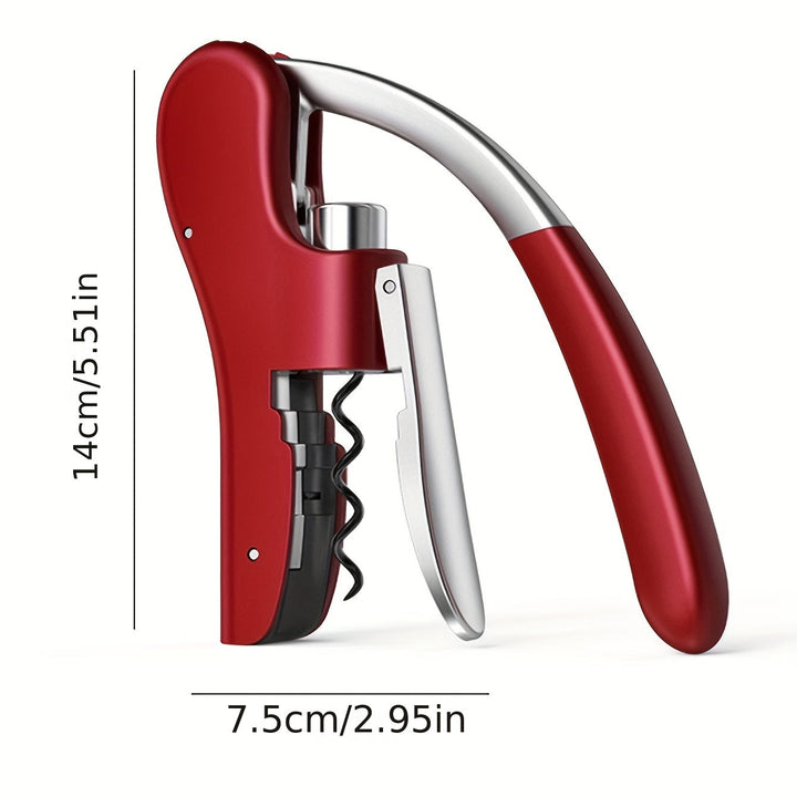 Universal ergonomic wine opener, designed for quick & safe uncorking. An essential kitchen tool & barware.