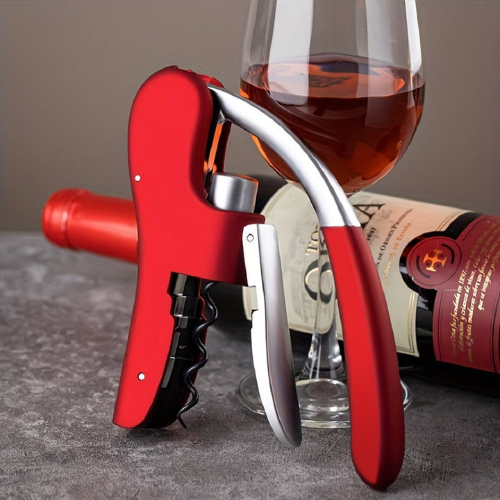 Durable ergonomic corkscrew, making wine bottle opening effortless. A must-have wine accessory & kitchen tool.