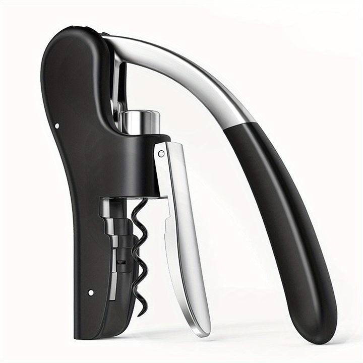 Premium ergonomic bottle opener, perfect for any wine bottle. A safe and efficient barware essential.