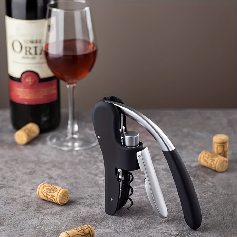 Ergonomic wine bottle opener, designed for comfort & efficiency. A top kitchen gadget & wine accessory.