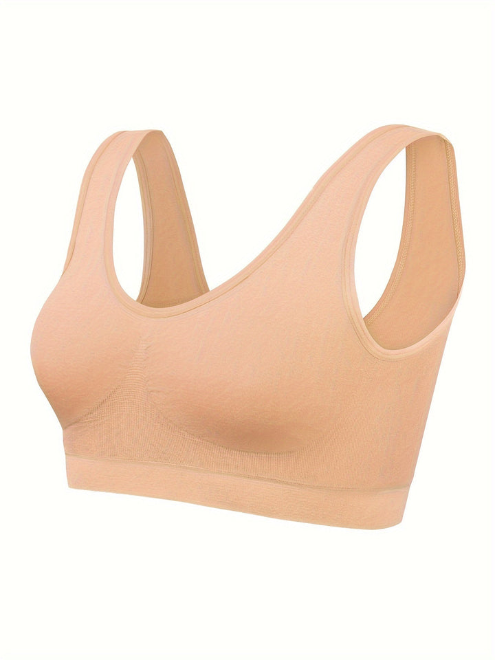 Women's 3-piece activewear: comfy open-back tank, seamless sports bra for everyday and workouts.