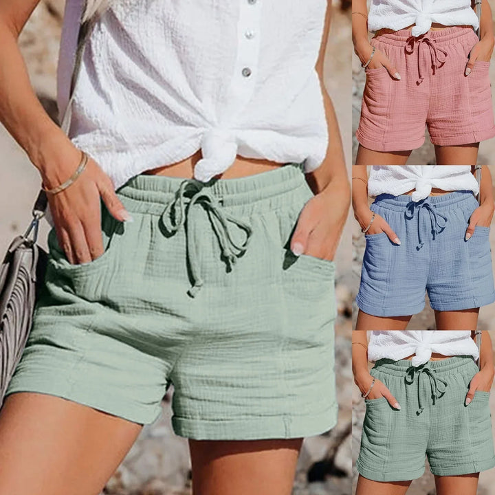 Versatile women's lace shorts, offering a relaxed fit and breathable comfort for any casual summer occasion.