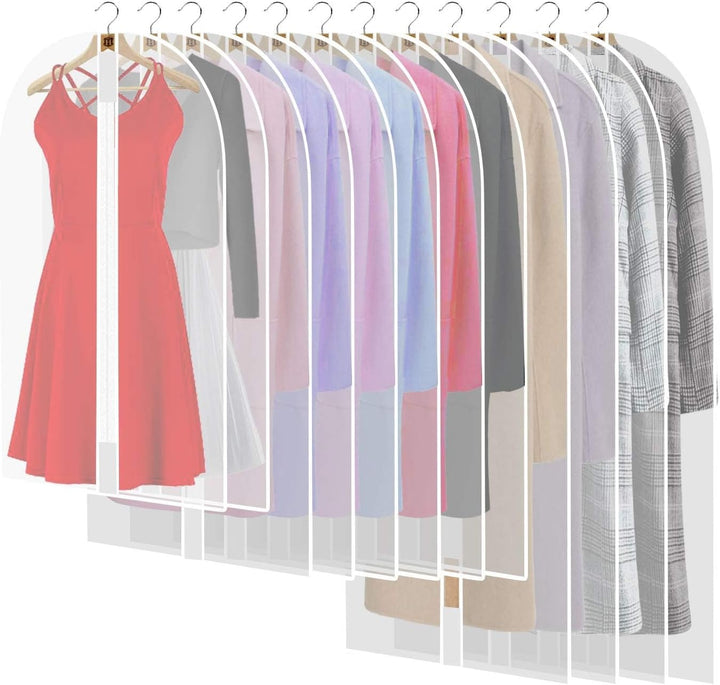 Extra-long 71" garment bag for wedding dresses, protecting gowns during storage & travel.
