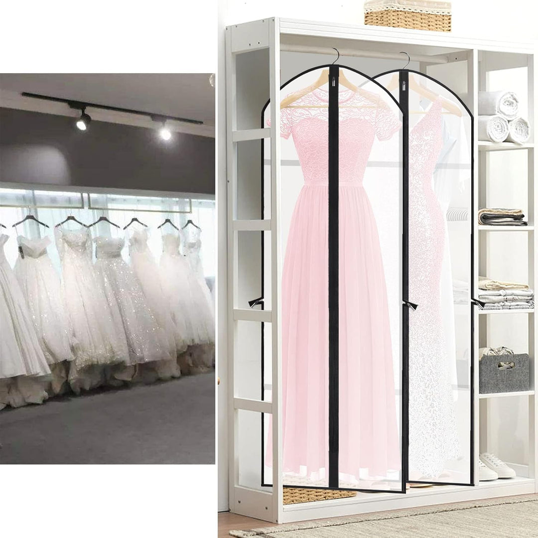 Long dress bag (71"), perfect for protecting formal wear during relocation & seasonal storage.
