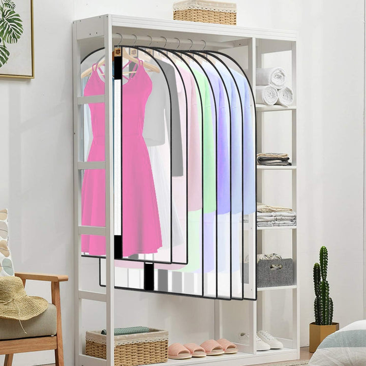 Extra-long 71" garment storage for women's long formal dresses, preserving fabric quality.