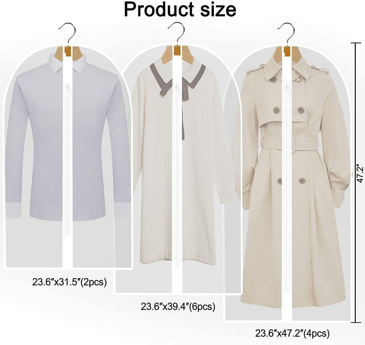 Ultimate 71" clothing storage solution for high-value gowns and long seasonal attire.