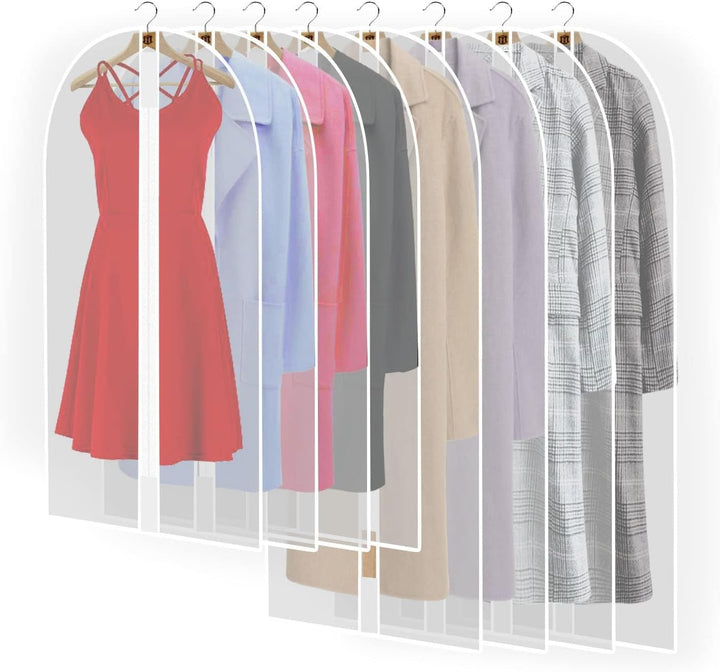 Versatile 71" long dress bag for seasonal clothing, protecting from dust, moths & damage.