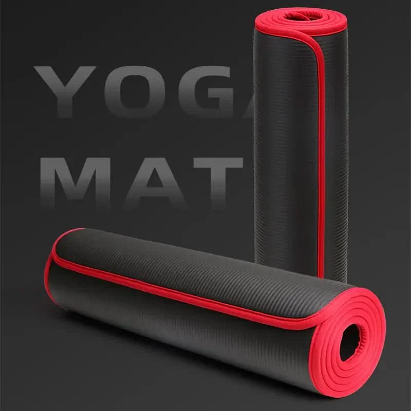 Anti-slip ribbed TPE yoga mat in grey, ensuring stability for intense workouts, yoga, and stretching routines.