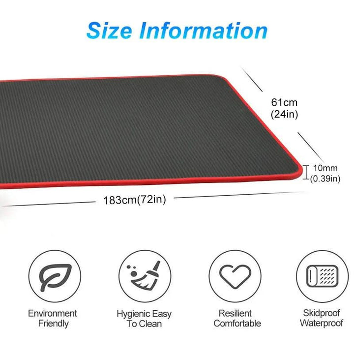 Portable TPE foam exercise mat with anti-slip design, ideal for yoga, fitness, and comfortable joint support.