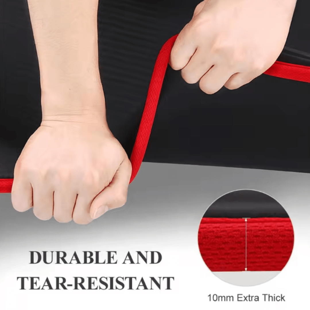 Plush Pilates mat with extra thickness, providing superior joint support for comfortable and effective exercise.