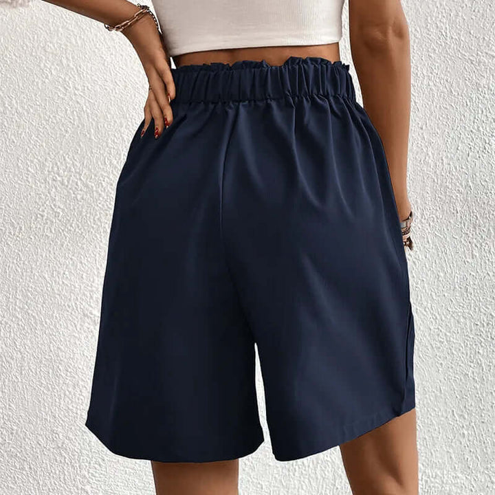 Women's High-Waisted Pleated Shorts