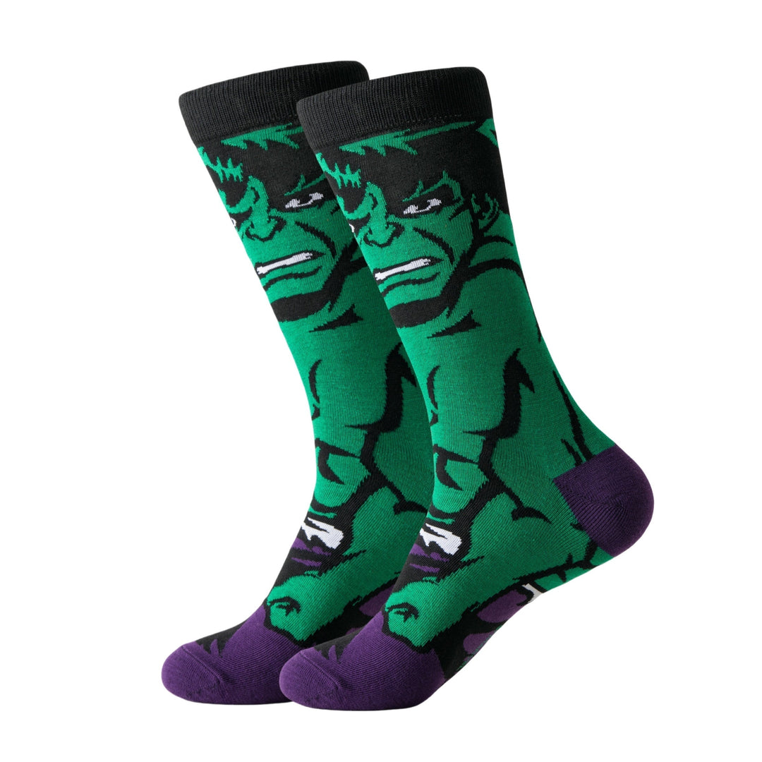 Cartoon socks set featuring various characters. Colorful unisex ankle socks for playful streetwear & comfort.