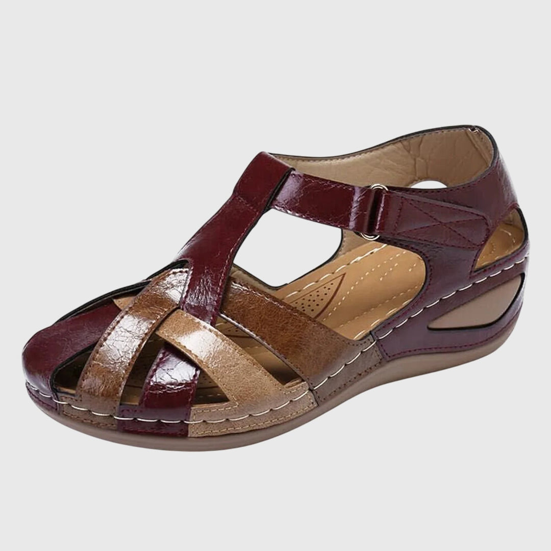 Comfortable women's wedge sandals designed for foot pain relief, offering excellent arch support for daily wear.