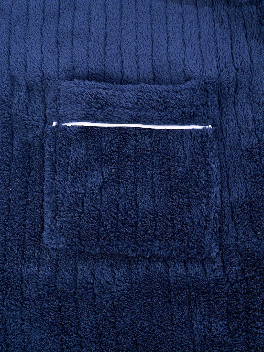 Men's cozy winter fleece morning robe, perfect for warmth & comfort after a shower.