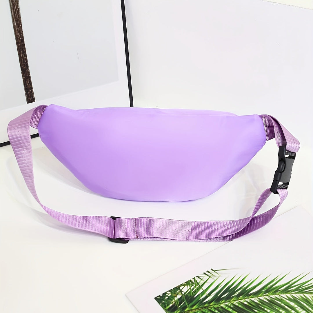 Women's lightweight nylon bum bag featuring adjustable strap & multiple secure zip compartments.