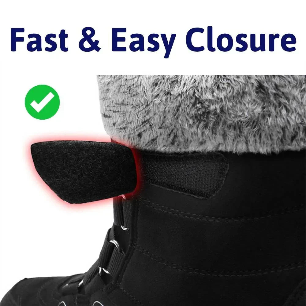 Women's warm orthopedic winter boots with arch support, non-slip sole, perfect for cold weather walking.
