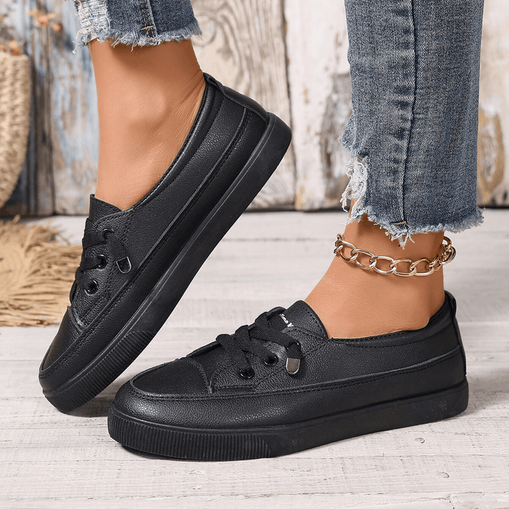 White women's orthopaedic walking shoes, lace-up design for ultimate comfort.