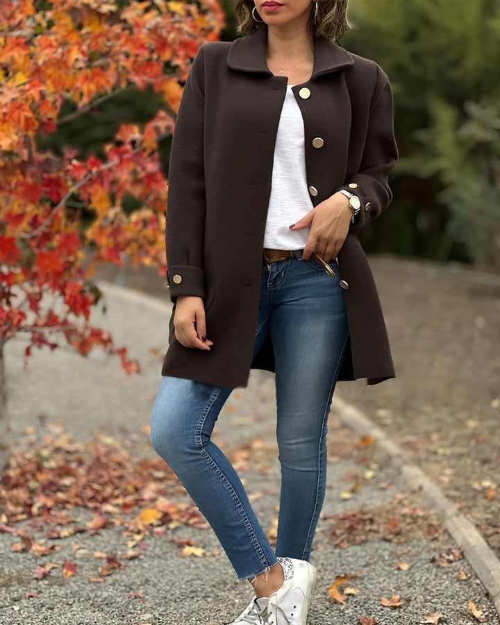 Women's chic jacket, elegant design with a fashionable side knot. Perfect spring/autumn outerwear.