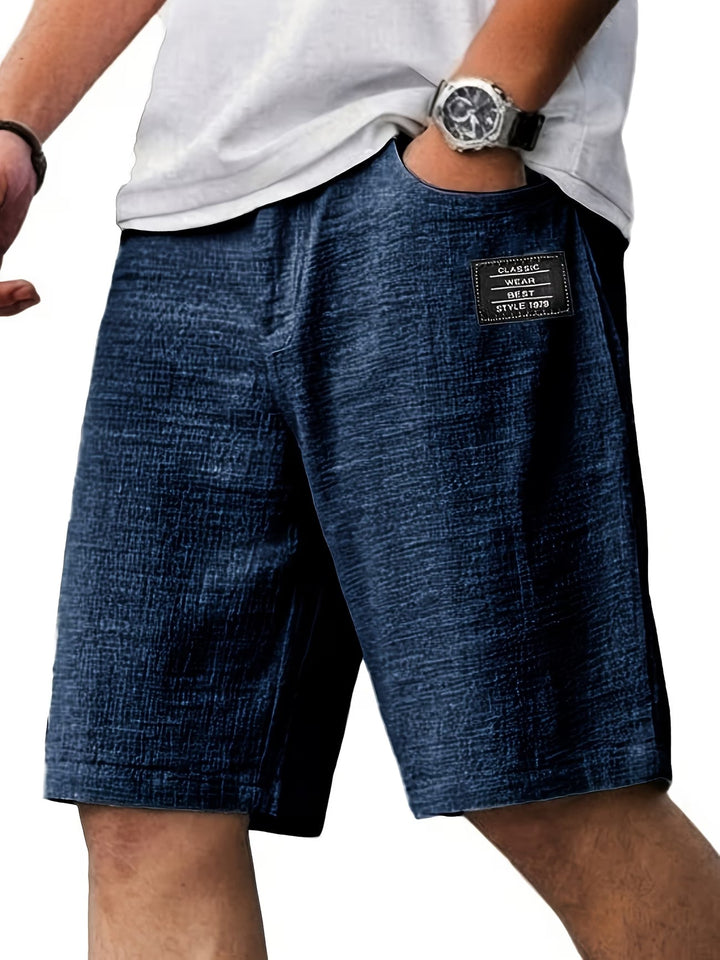 Versatile men's classic relaxed shorts, ideal for daily casual summer comfort and warm weather.