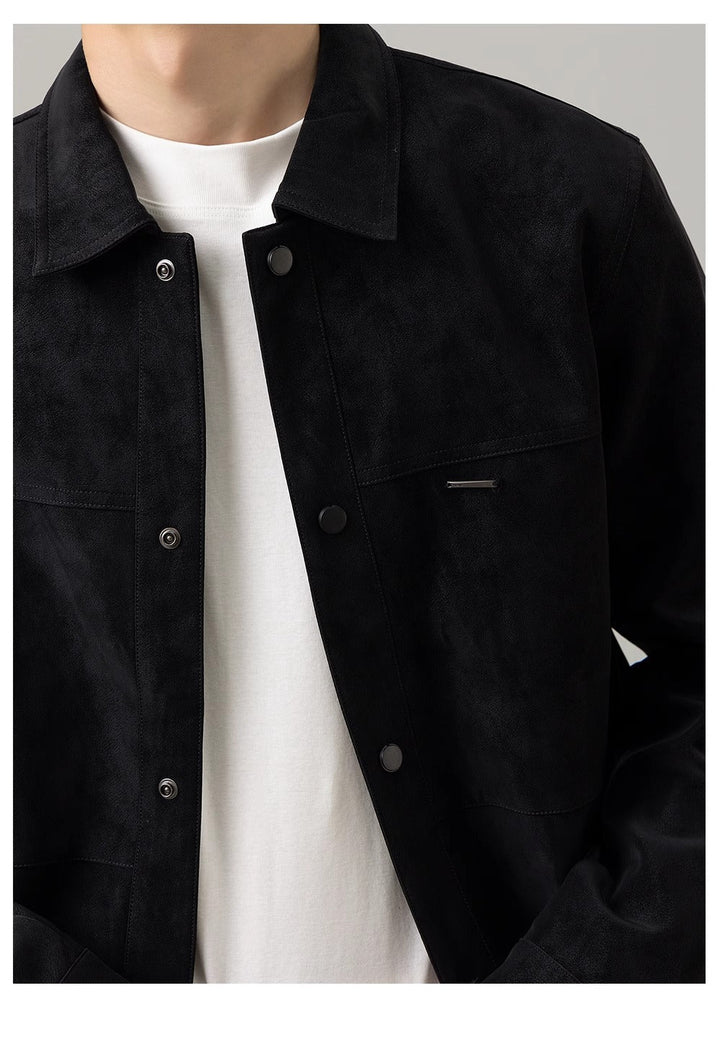 Men's stylish button-down shirt jacket, versatile for casual wear, layering, and everyday fashion.