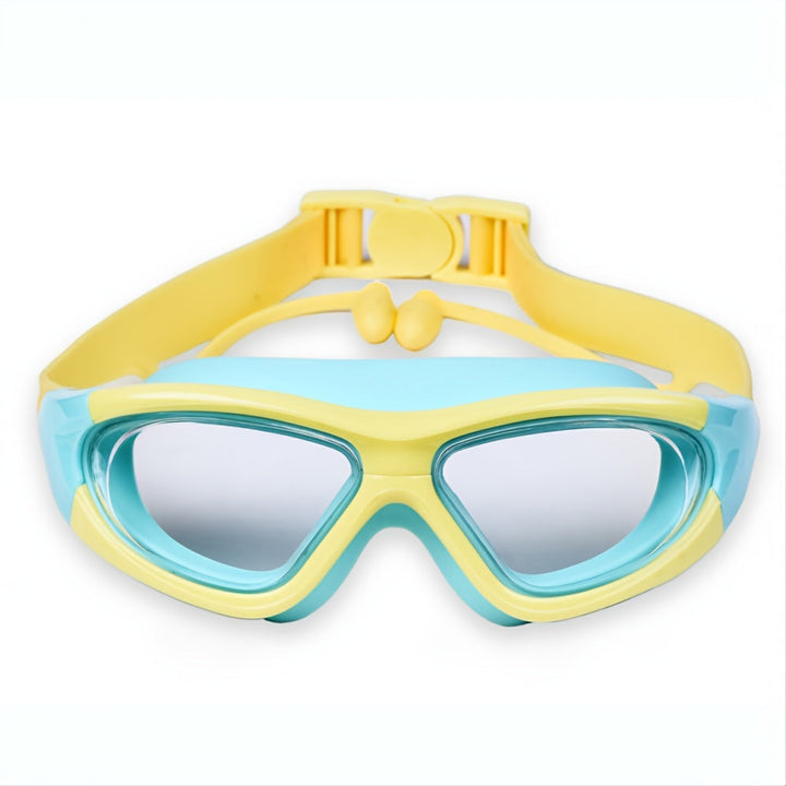 Youth swim goggles, large anti-fog frame, perfect for beginner swimmers.