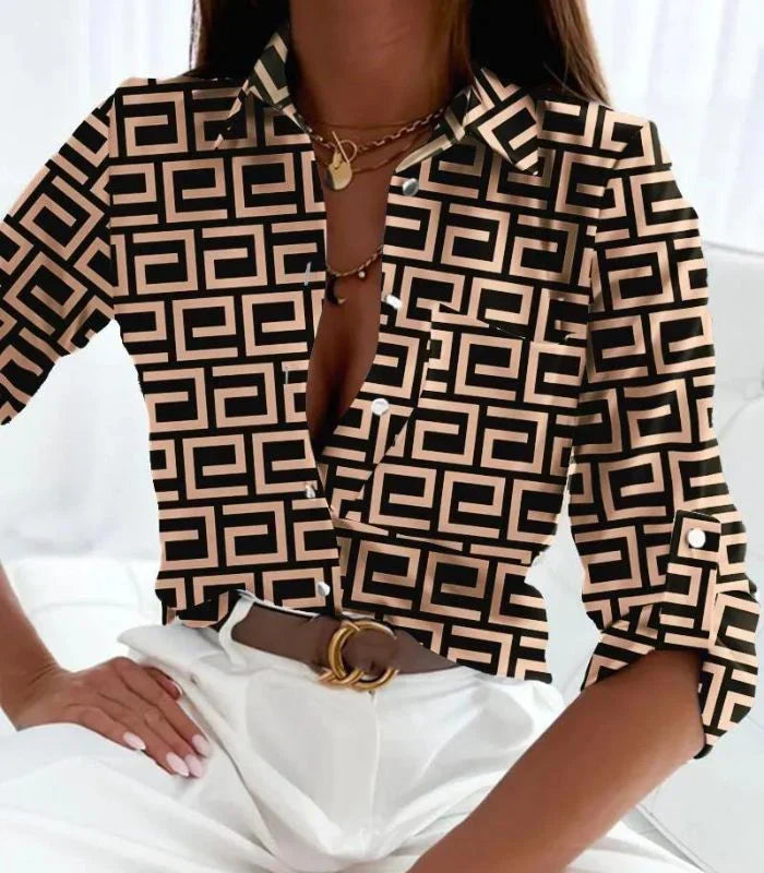 Women's Elegant Everyday Blouse, a versatile shirt offering comfort and chic style for any fashion occasion.