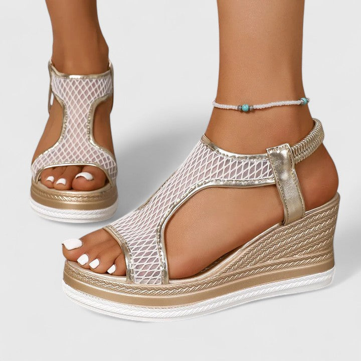 Women's orthopedic elegant comfort sandals with arch support for pain relief & good posture.
