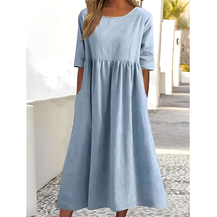 Pleated Midi Dress