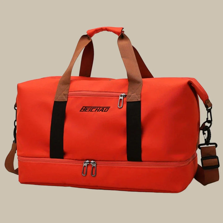 Large capacity men's duffel bag, spacious enough for extended travel. A robust and stylish travel companion.