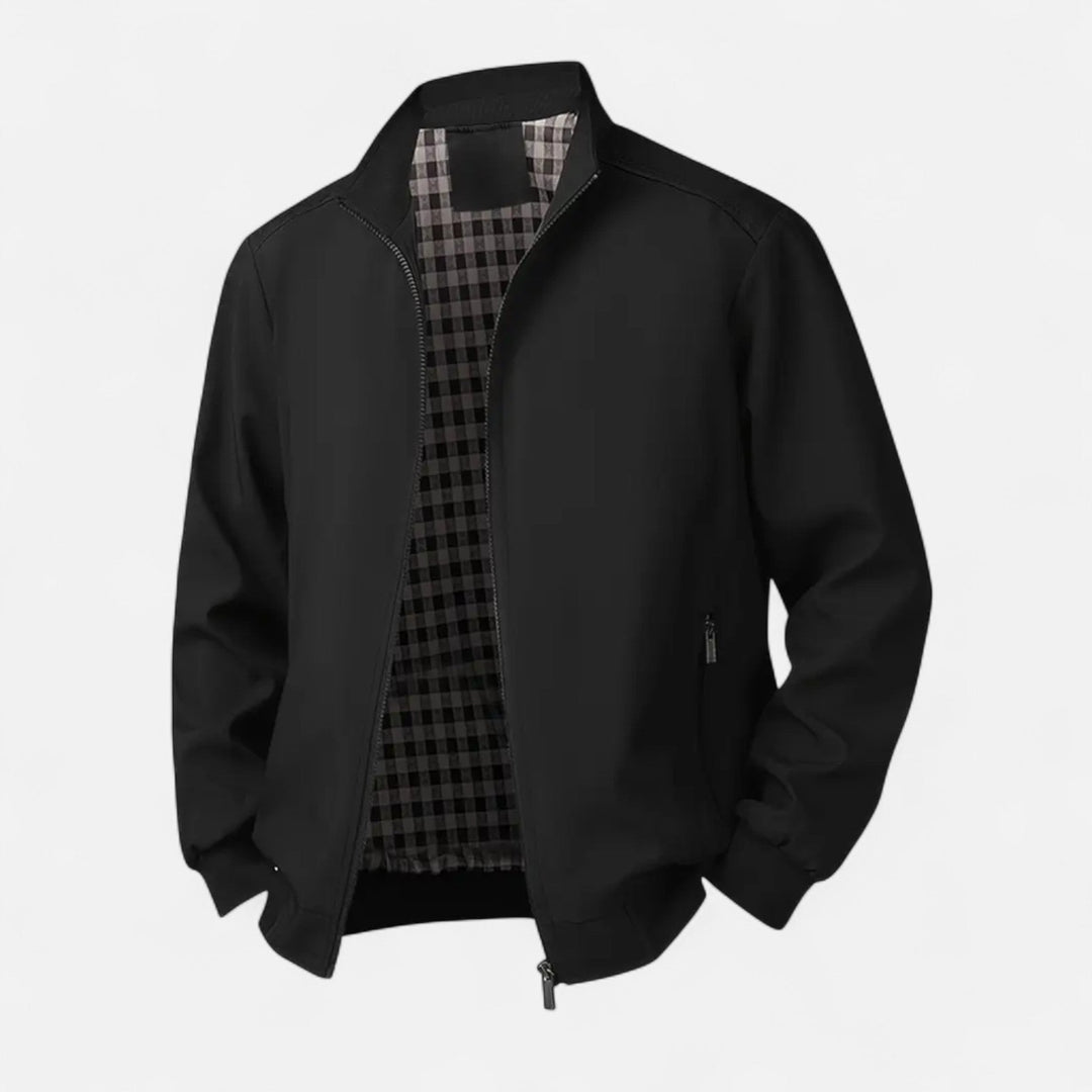 Comfortable men's lightweight zip-up jacket, ideal casual outerwear for spring, fall, and everyday layering.