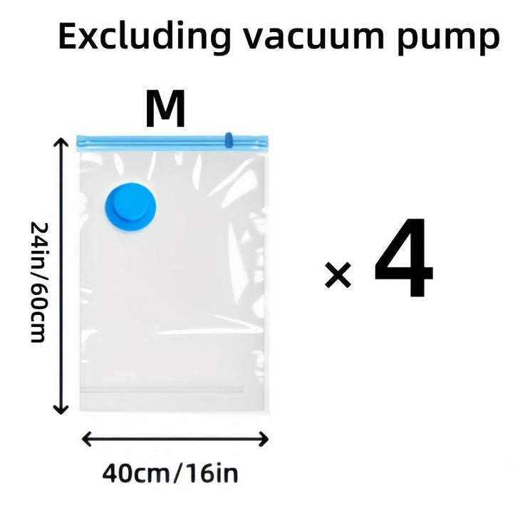 Waterproof extra large vacuum bags; perfect for storing duvets, blankets, and winter wear.