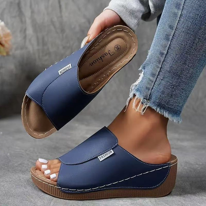 Stylish sage women's sandals with arch support, offering comfortable and lightweight wear for summer.
