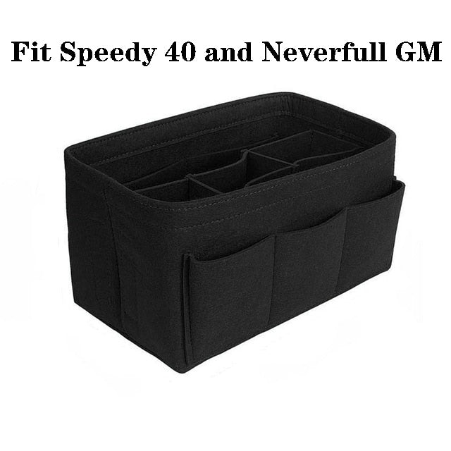 Premium felt handbag organizer insert, a multi-pocket solution for women's tidy tote bags.