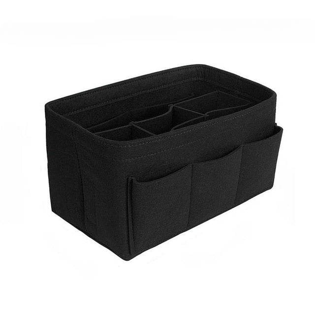 Keep your purse organized with this multi-pocket felt insert, perfect for women's daily essentials.