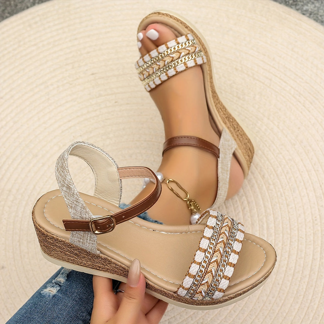 Orthopedic wedge sandals for women, offering superior cushioned comfort & arch support. Ideal for all-day wear.