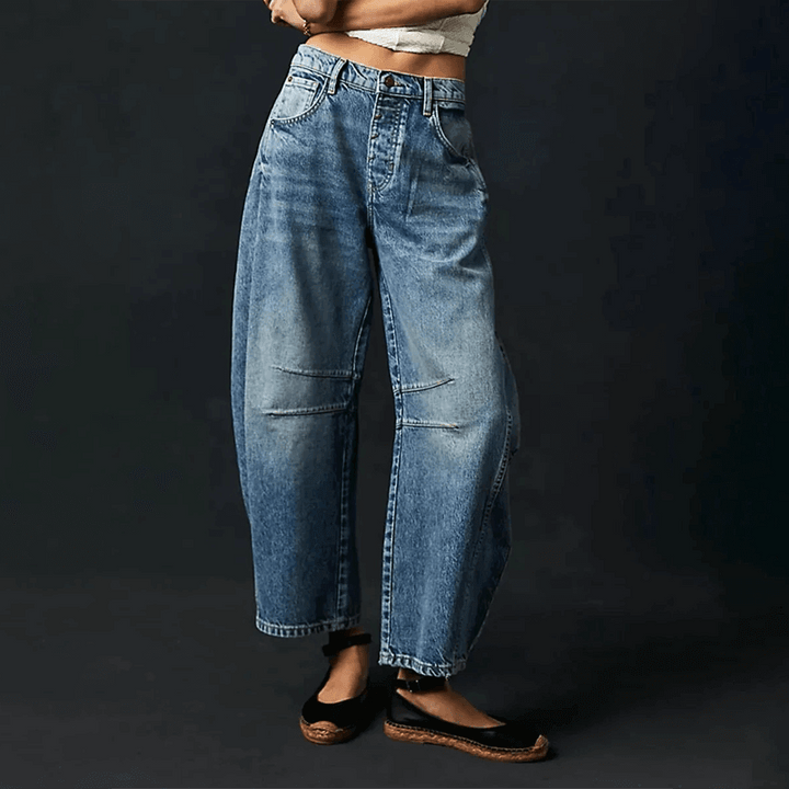 Women's High-Waisted Wide-Leg Jeans