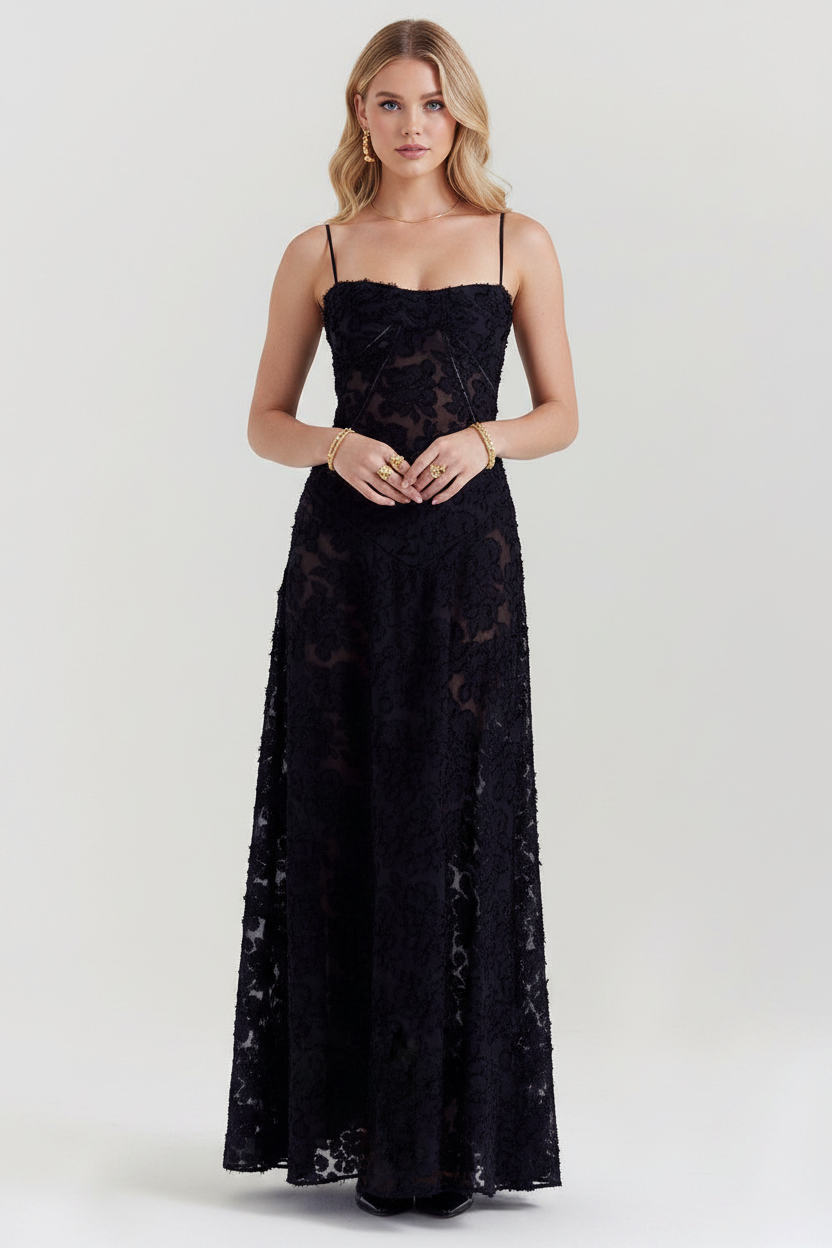 Elegant floral corset maxi dress for women, perfect for evening or formal events.