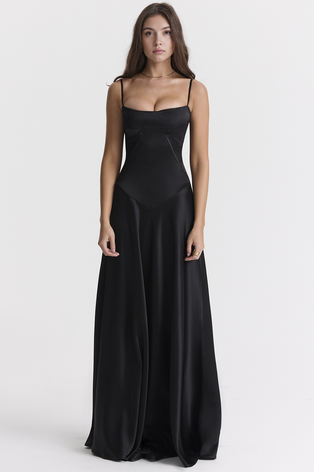Chic lilac bustier maxi gown, ideal special occasion evening dress.
