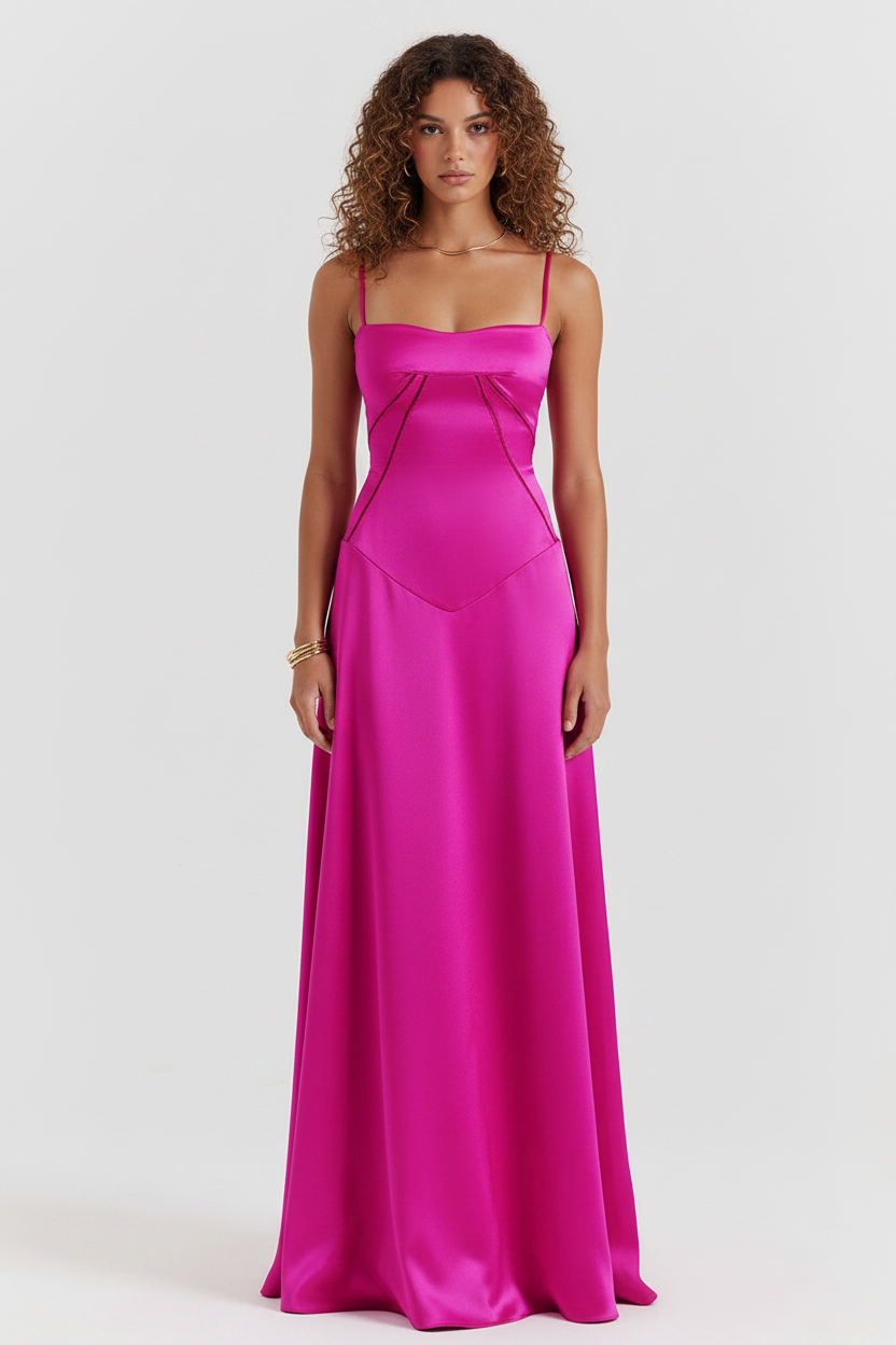 Lilac elegant sleeveless maxi gown, great special occasion dress.