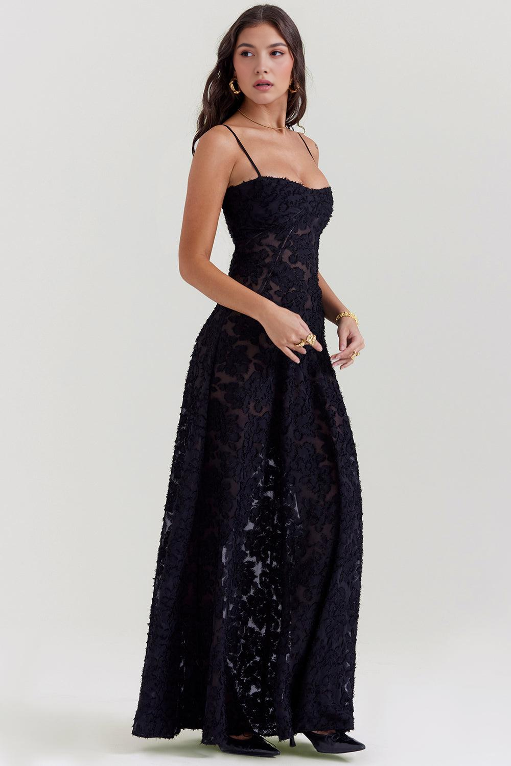 Stunning women's party dress: elegant floral corset maxi gown, perfect for a grand entrance.