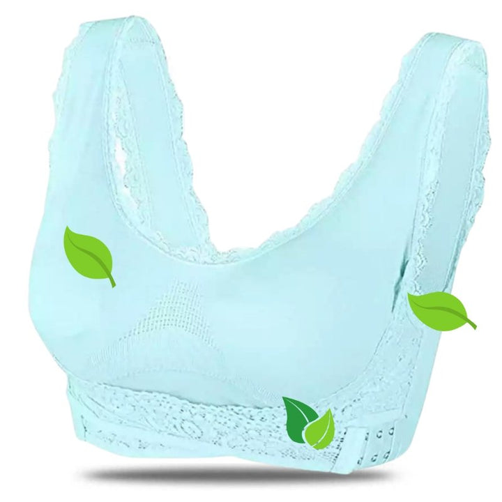 Comfortable wireless posture bra for women, ensuring all-day back pain relief, lift & gentle support.