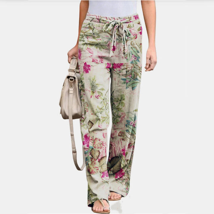 Mid-waist women's trousers, designed for ultimate comfort and stylish everyday relaxed wear.