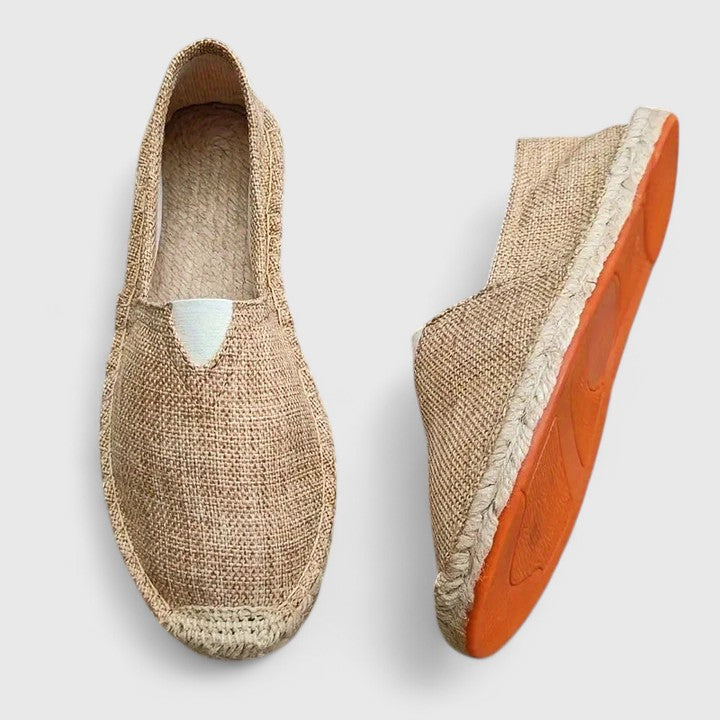 Orthopedic women's espadrille loafers, comfortable slip-on footwear for stylish summer & casual comfort.