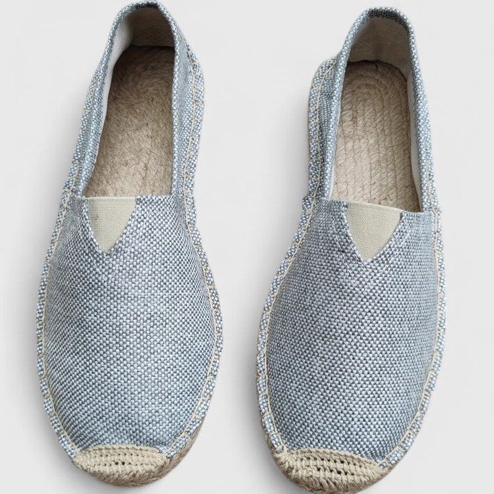 Women's comfortable espadrille loafers, orthopedic support for all-day wear, stylish casual slip-ons.