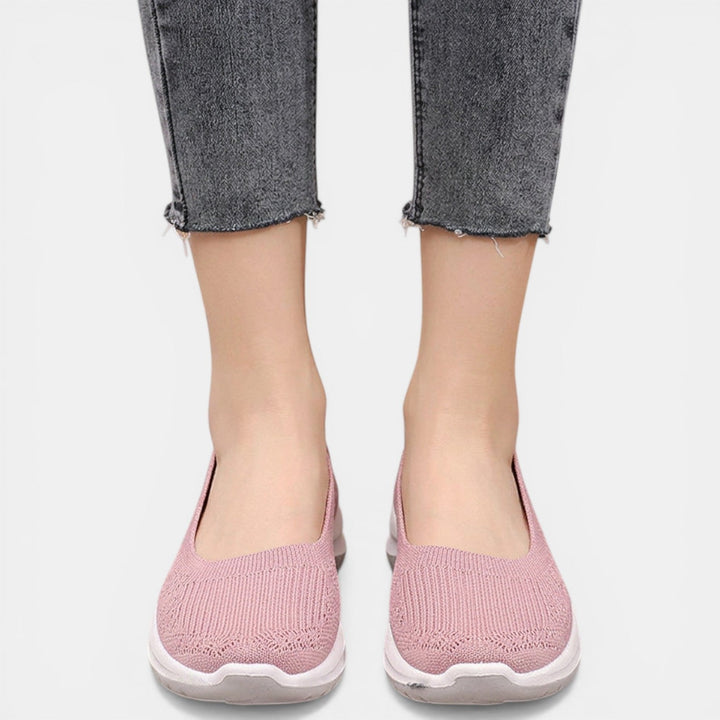 Easy wear women's slip-on orthopedic sneakers, breathable & supportive for all-day casual walking comfort.