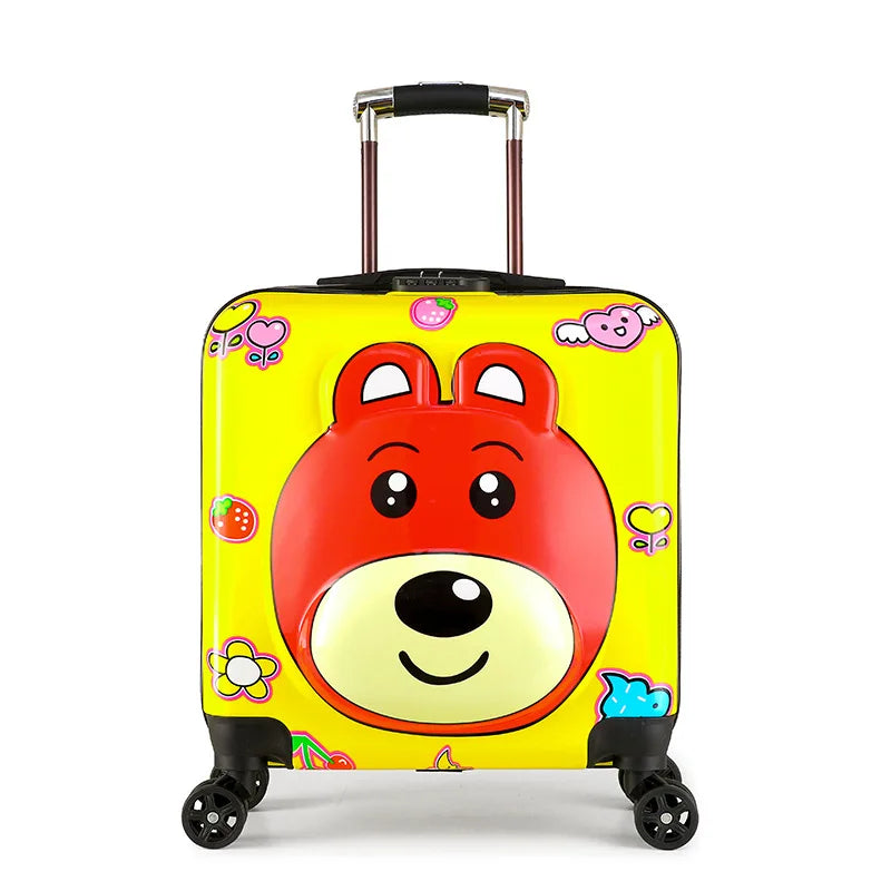 Sweet deer hard-shell rolling suitcase; perfect kids luggage for little adventurers.