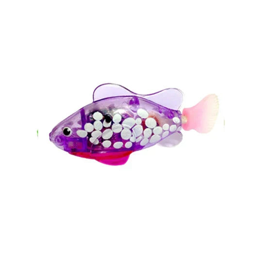 Pet enrichment floating fish for water; interactive toy for active cats & dogs.
