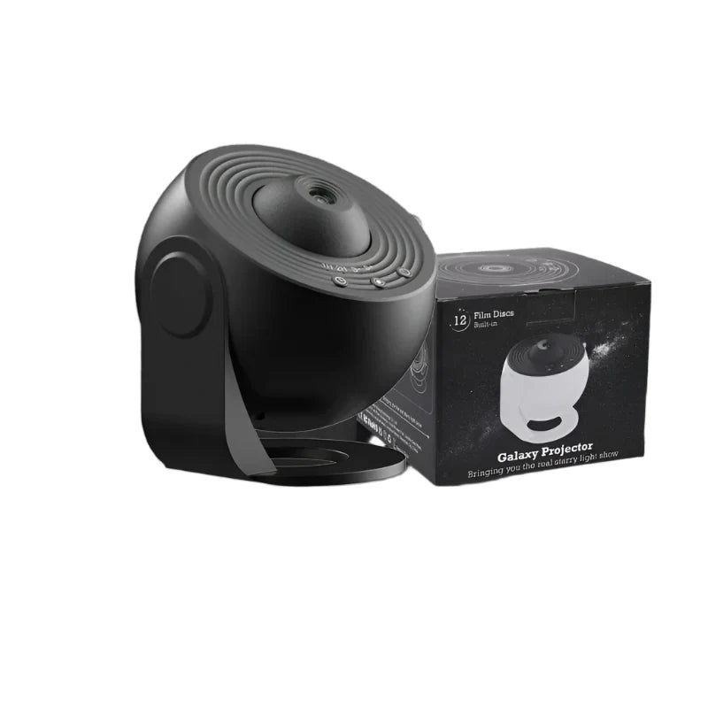 "Galaxy light projector with starry sky display, perfect for creating relaxing ambiance in any room."