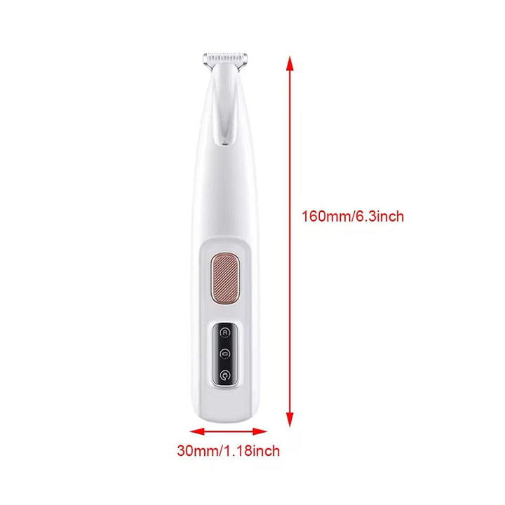 Quiet pet paw and fur trimmer for stress-free dog & cat grooming. Cordless design with LED light for detailed work.