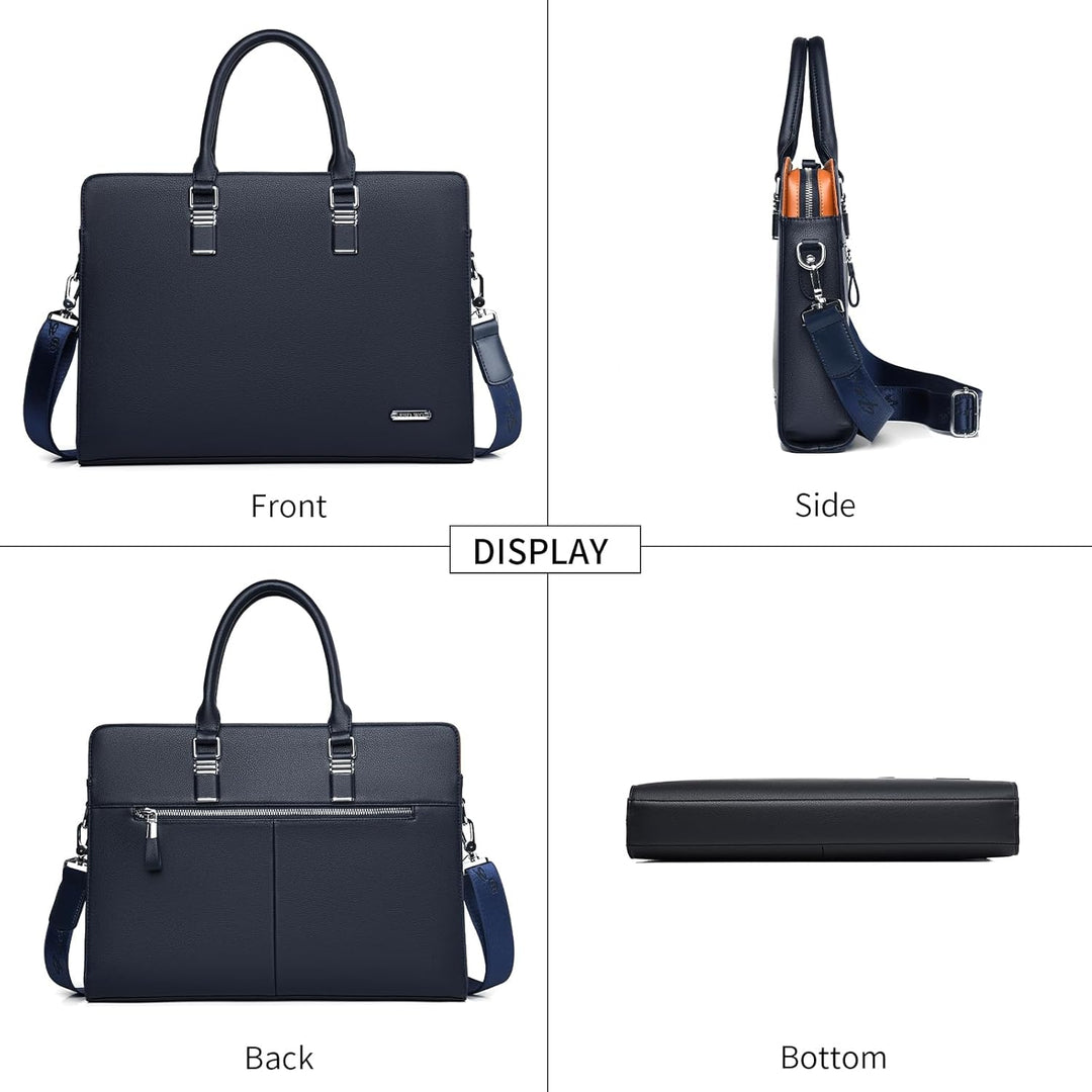 Men's professional genuine leather brief bag, excellent for business organization & travel.